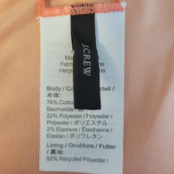 NWT J.Crew Curved Waist Cheeky Bikini Bottom Cotton Terry Salmon Beach Size XL - Picture 4 of 6